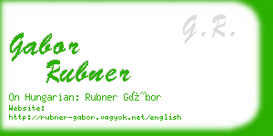 gabor rubner business card